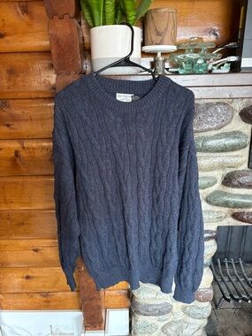 🦙J.P. Tilford Harry Rosen 100% Alpaca Knit Rainbow Fleck/Donegal Sweater Mens XL